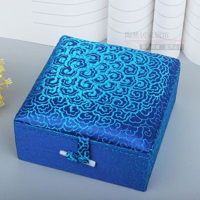 blauw patroon 10x10x4.5cm