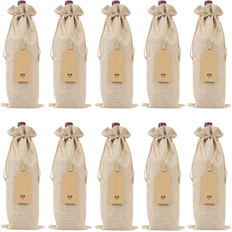 Burlap wine bags wholesale deals