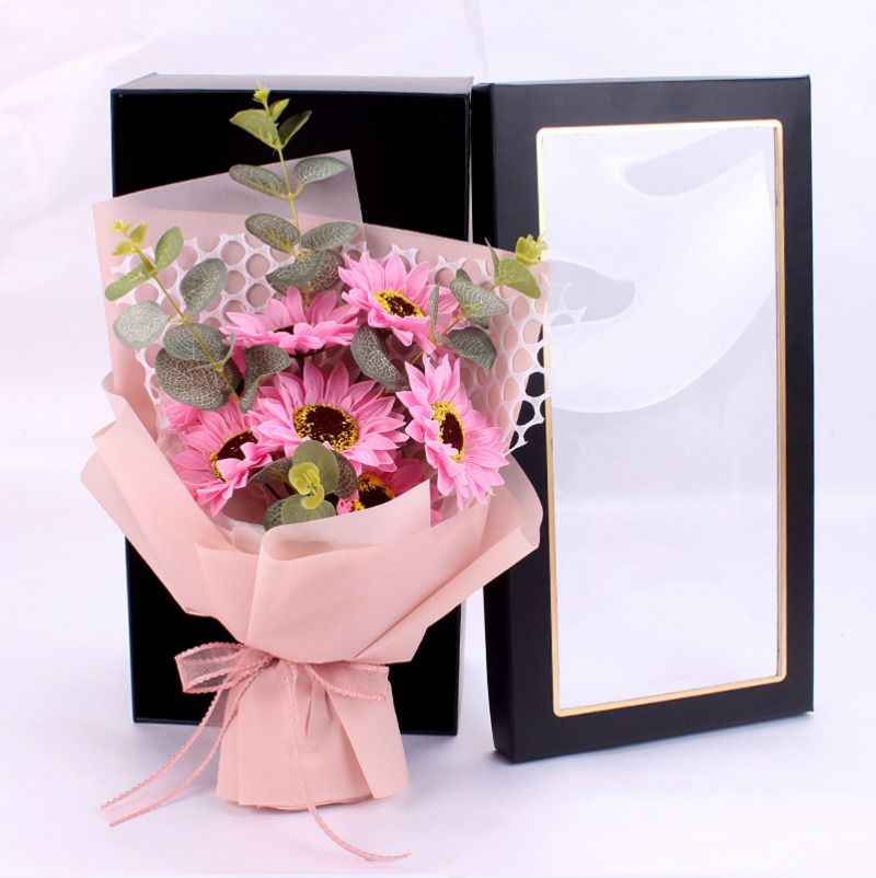 Style 2:7 Pink sunflower with gift box