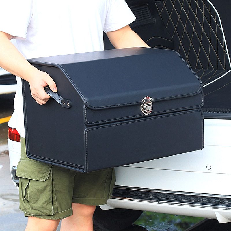 Car Storage Box 50*36*34cm Leather For Trunk, Tasteless, Environmental