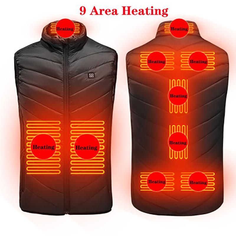 Black 9 Pcs Heated