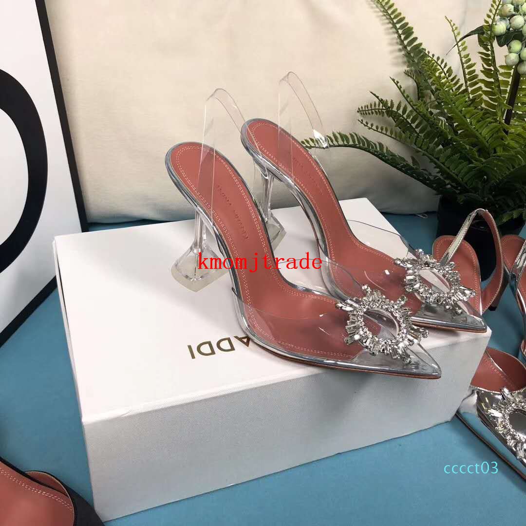 begum glass transparent sandals