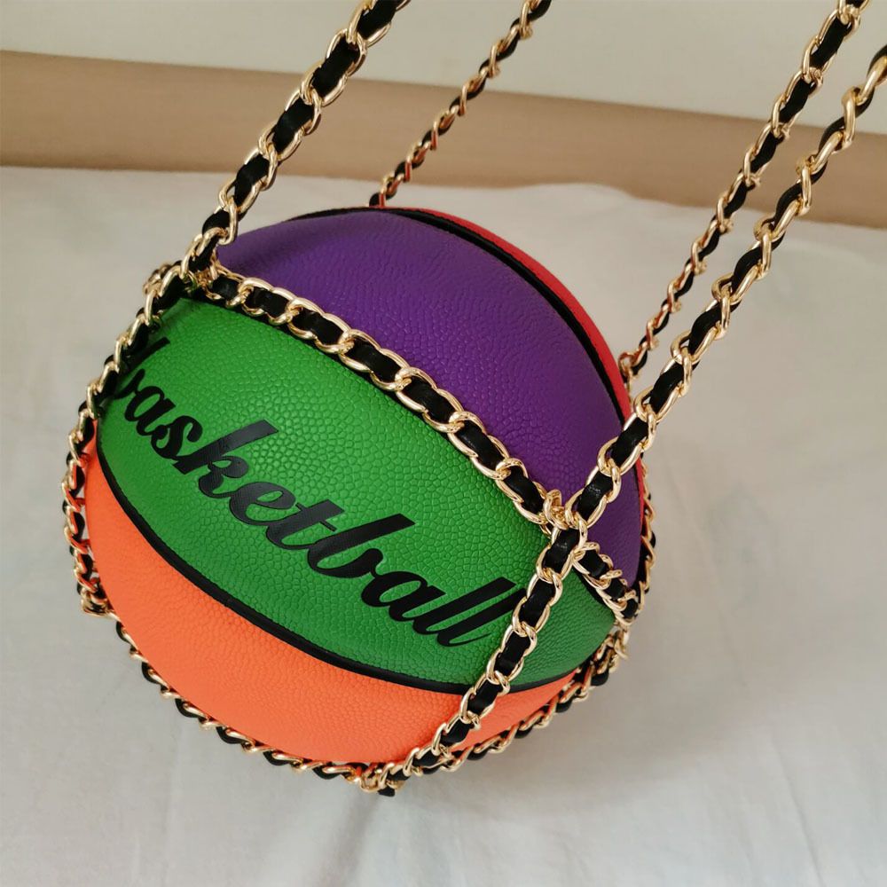 Xianjian Designer Lady Girls Handbag Unique Multicolored Basketball