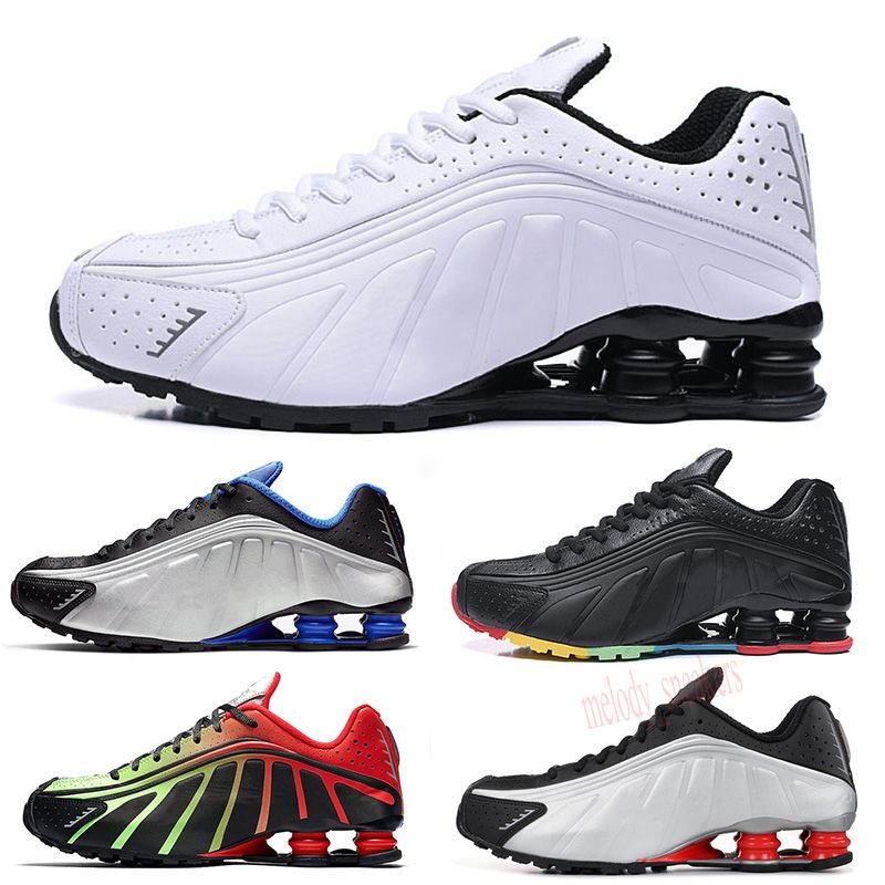 Compra Nike Air Shox R4 Nuevos Zapatos Deportivos Para Hombre R4  Entrenadores De Cuero CHAUSUSURES Transpirables Homme Black Gold Red  Atlético Deportes Deportes Tamaño 40 46 M03 Barato | Entrega Rápida Y