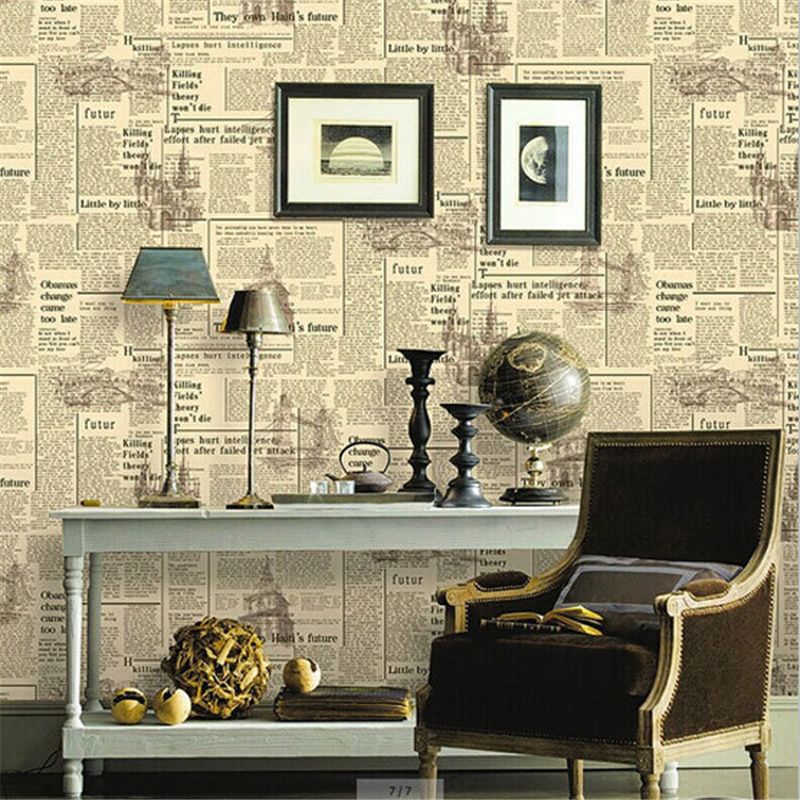 beibehang New Vintage Newspaper Wallpaper Bar Cafe Decoration Wall Paper Retro English Letters Project Wallpapers Papel de P beibehang New Vintage Newspaper Wallpaper Bar Cafe Decoration Wall Paper Retro English Letters Project Wallpapers Papel de P