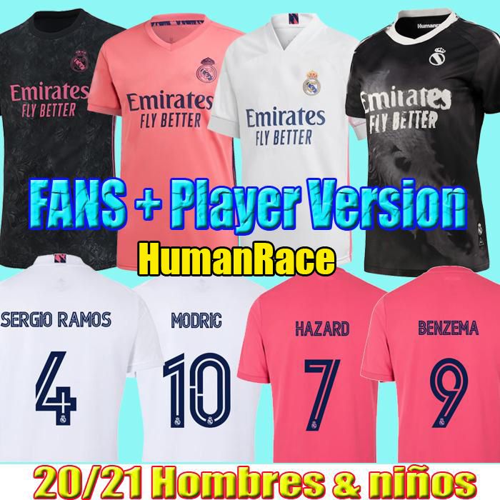 2020 20 21 Real Madrid Jerseys Fans Player HRFC BENZEMA ...
