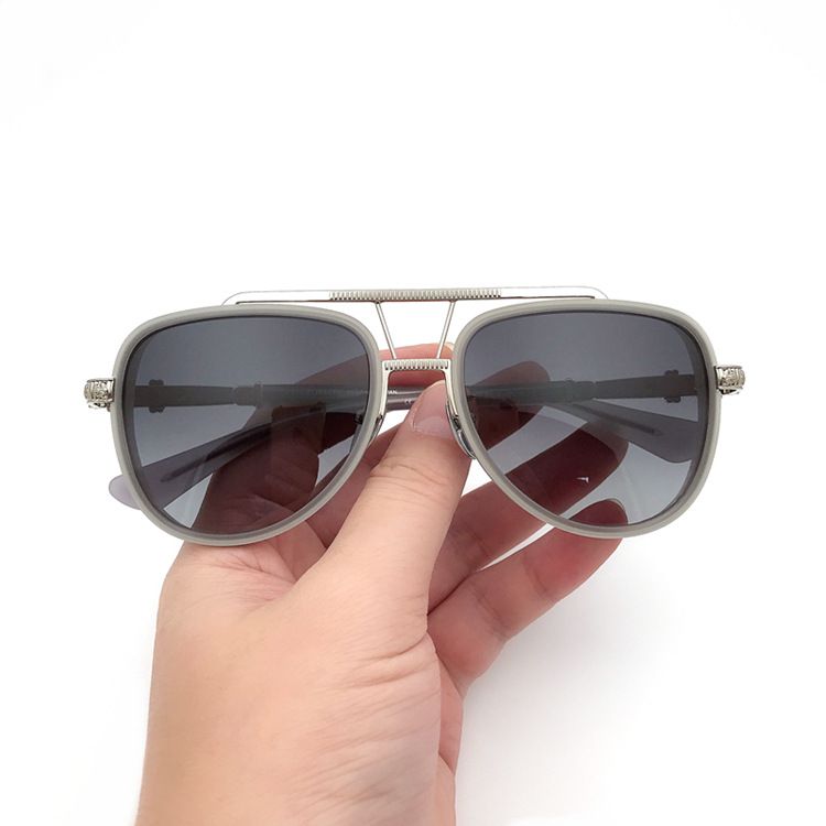 milk White frame gray lenses