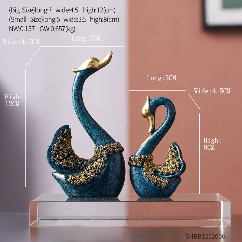 Escultura De Winomo 2 Piezas Procelain Swan Escultura Swan L Escultura De Winomo 2 Piezas Procelain Swan Escultura Swan L