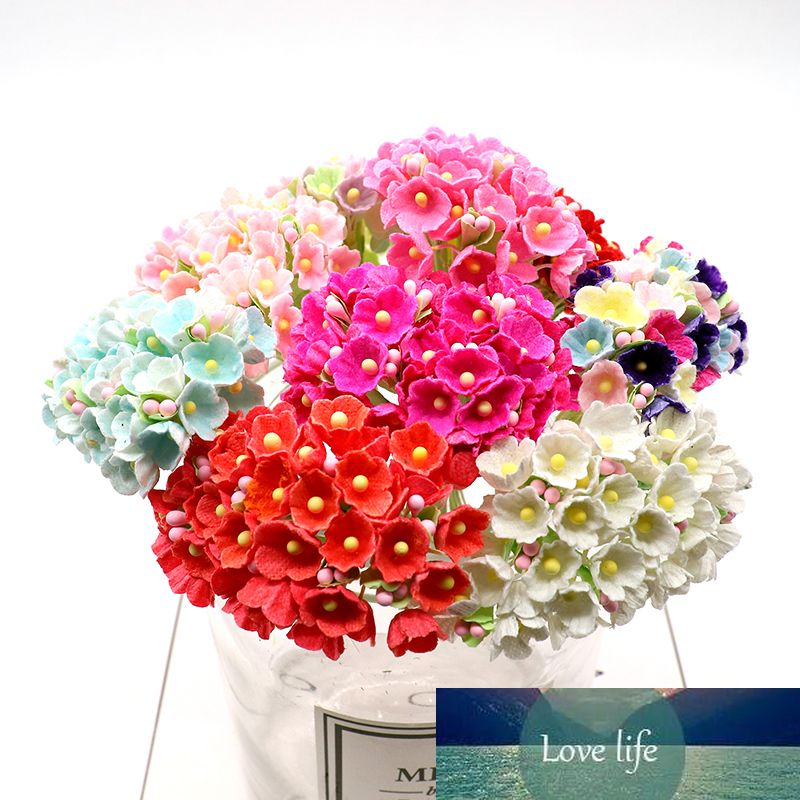 2021 40 Heads 1 Cm Mini Paper Flowers Roses Bouquet Artificial Flower Cheap Wedding Decoration For Scrapbooking Diy Flores From Gukoo 0 84 Dhgate Com