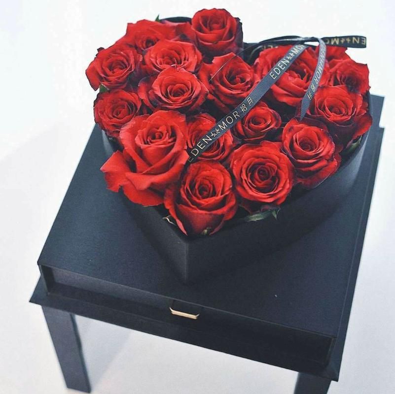 Nuovo Modo Acrilico Trasparente 16 Fiori Della Rosa Flower Box Trucco Strum U5S8 