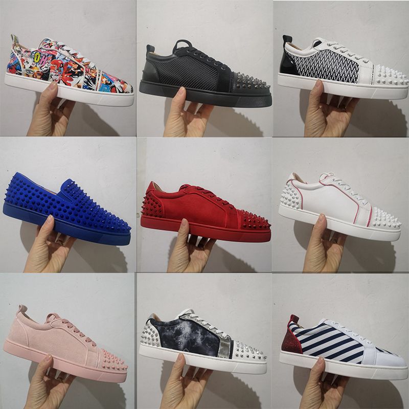 Red Men Women Designer Dress Shoes Luxury Flats Sneakers Spikes Camo Green  Black White Grey Gold Pink Bronze Blue Mens Fashion Trainers Jogging  Walking From Beatiful_now_78, $59.34