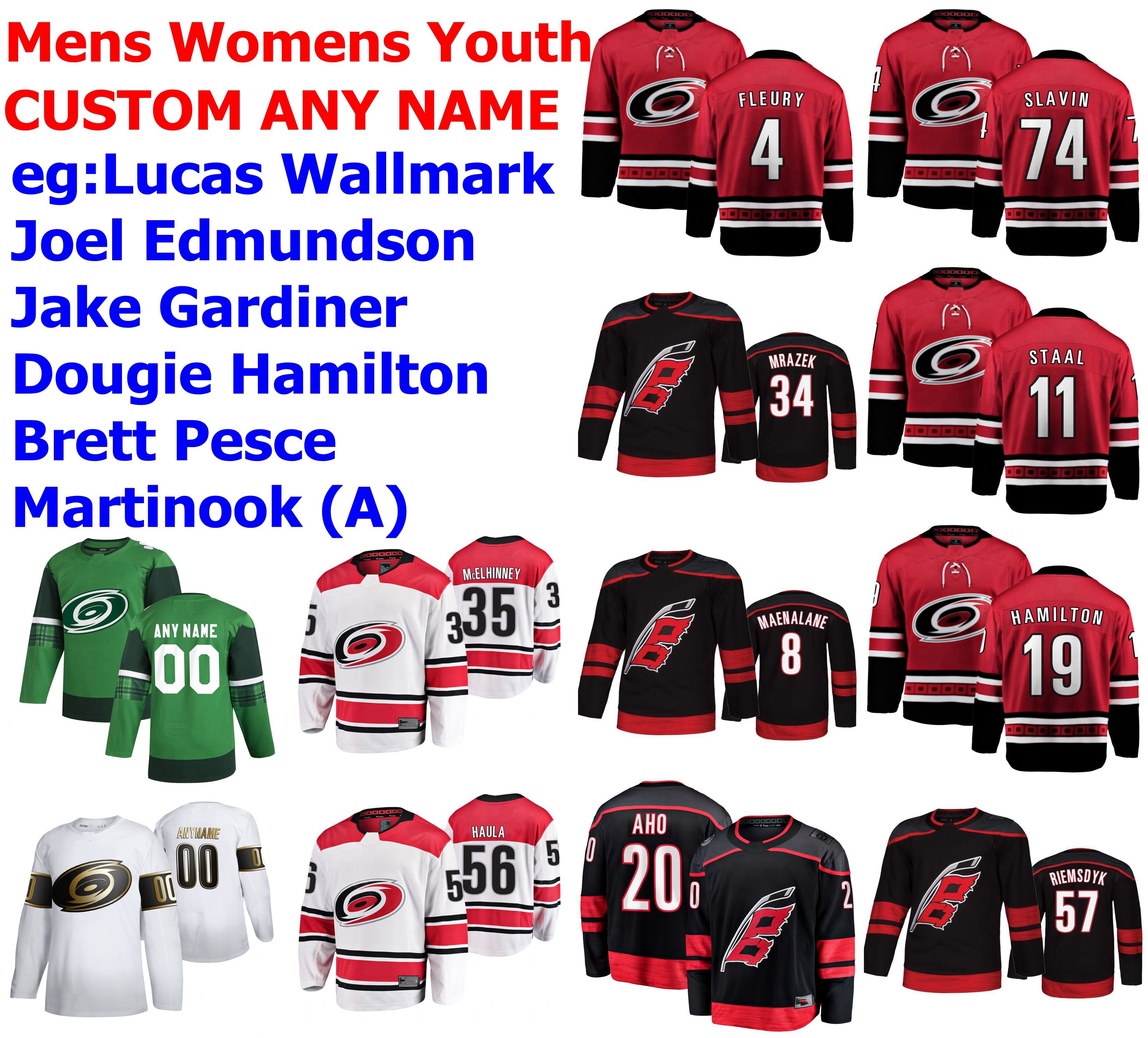 2020 Custom Carolina Hurricanes Jerseys Mens Ryan Dzingel Jersey