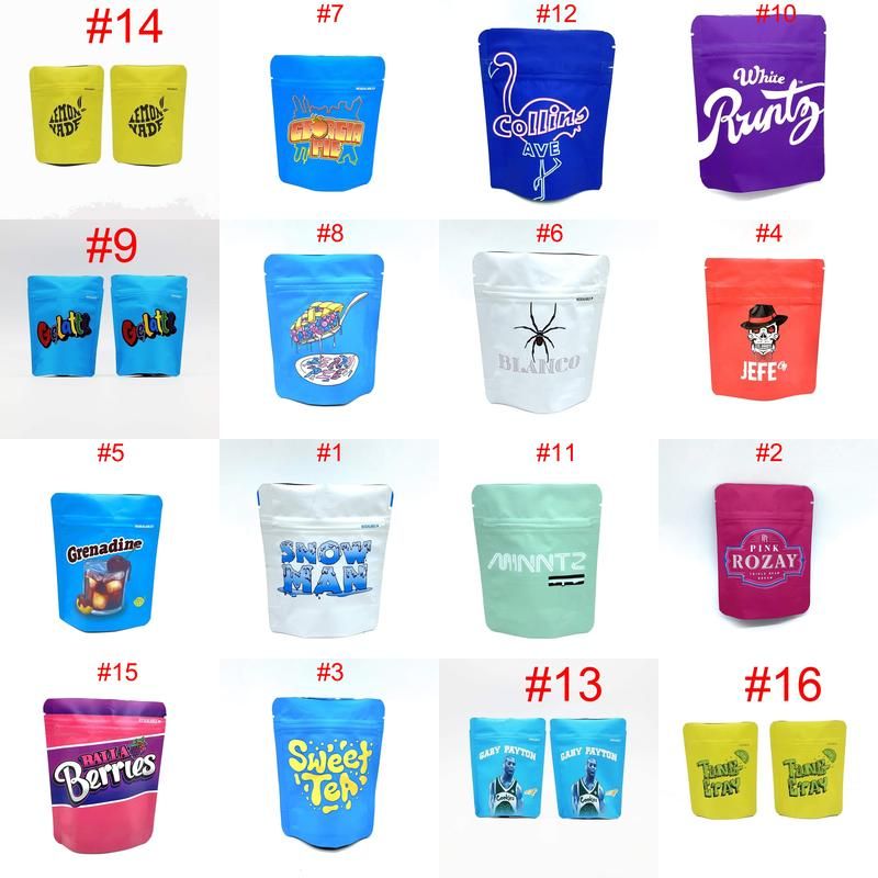 New Cookies Mylar Bags Ziplock Packaging 3.5 18 Cheetah Piss Berry Pie