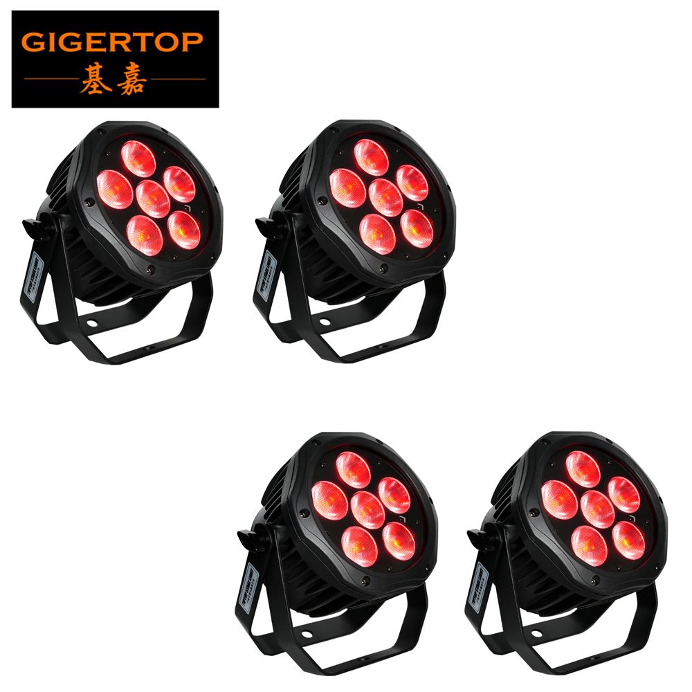 4x 6 In 1 BATTERY POWER & WIRELESS DMX WATER PROOF PAR ...