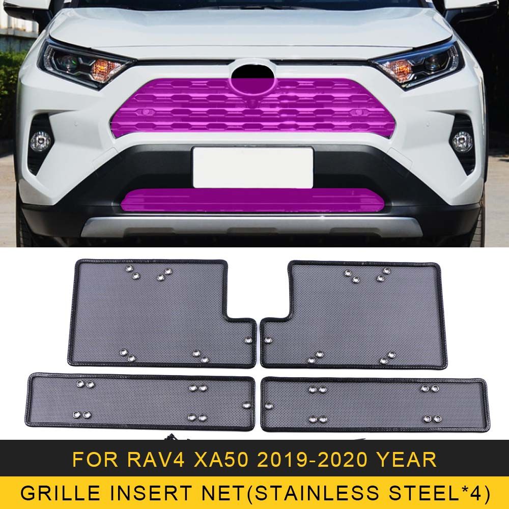 Contratación Asociación Discriminatorio Para Toyota RAV4 2019-2020 Accesorios para el coche delantero de la  parrilla de inserción mallas