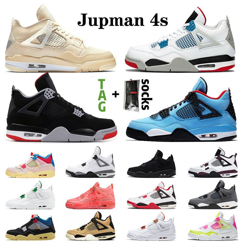 Nike Air Retro Jordan 4 Off White Jordans Stock X Jumpman 4s Union Para  Mujer Para Hombre Zapatos De Baloncesto De La Vela Blanca Venom Zapatillas  Deportivas De Los Hombres Por Drop_shipping_shop,