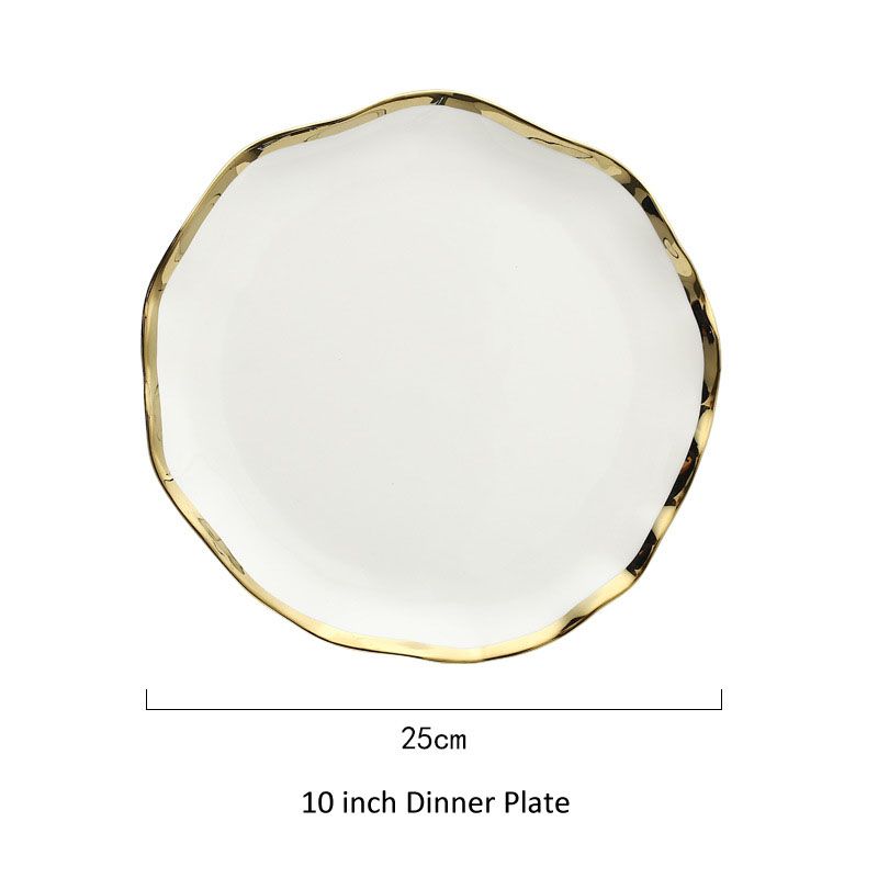 10 بوصة لوحة العشاء - أبيض