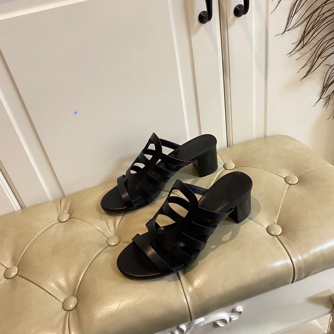 Summer Leather Women High Heels Sandals 