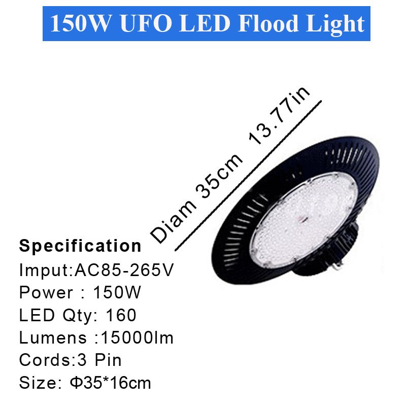 2 PCS 150W UFOフラッドライト
