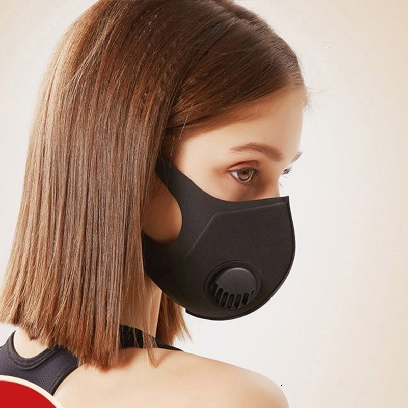 PM2.5 재사용 가능한 호흡 구이 방지 방진 밸브 안티 마스크 오염 필터가있는 야외 사이클링 천 마스크