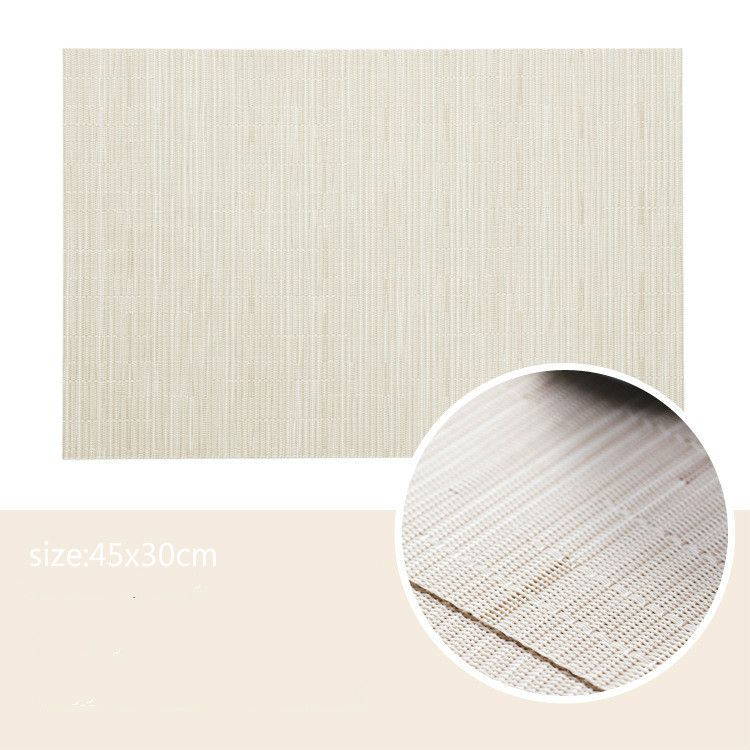HomeSense PVC Bamboo Grain Placemats Non Slip Dining Table Mats For