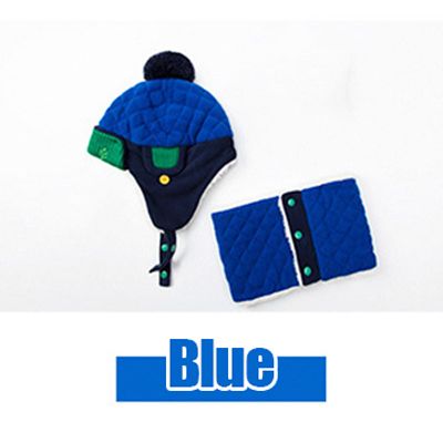 블루 모자 + 스카프