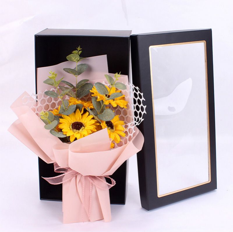 Style 2:7 yellow sunflower with gift box