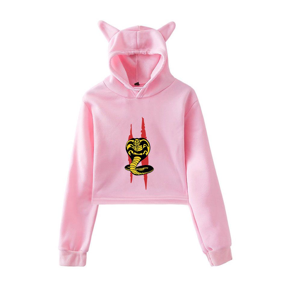 Compra Cultivos Karate Kid Cobra Kai Top Con Capucha De Hip Hop Niñas  Streetwear Kawaii Gato Del Oído Con Capucha Sudadera Recortada Ropa Mujer  Barato | Entrega Rápida Y Calidad | Es.Dhgate