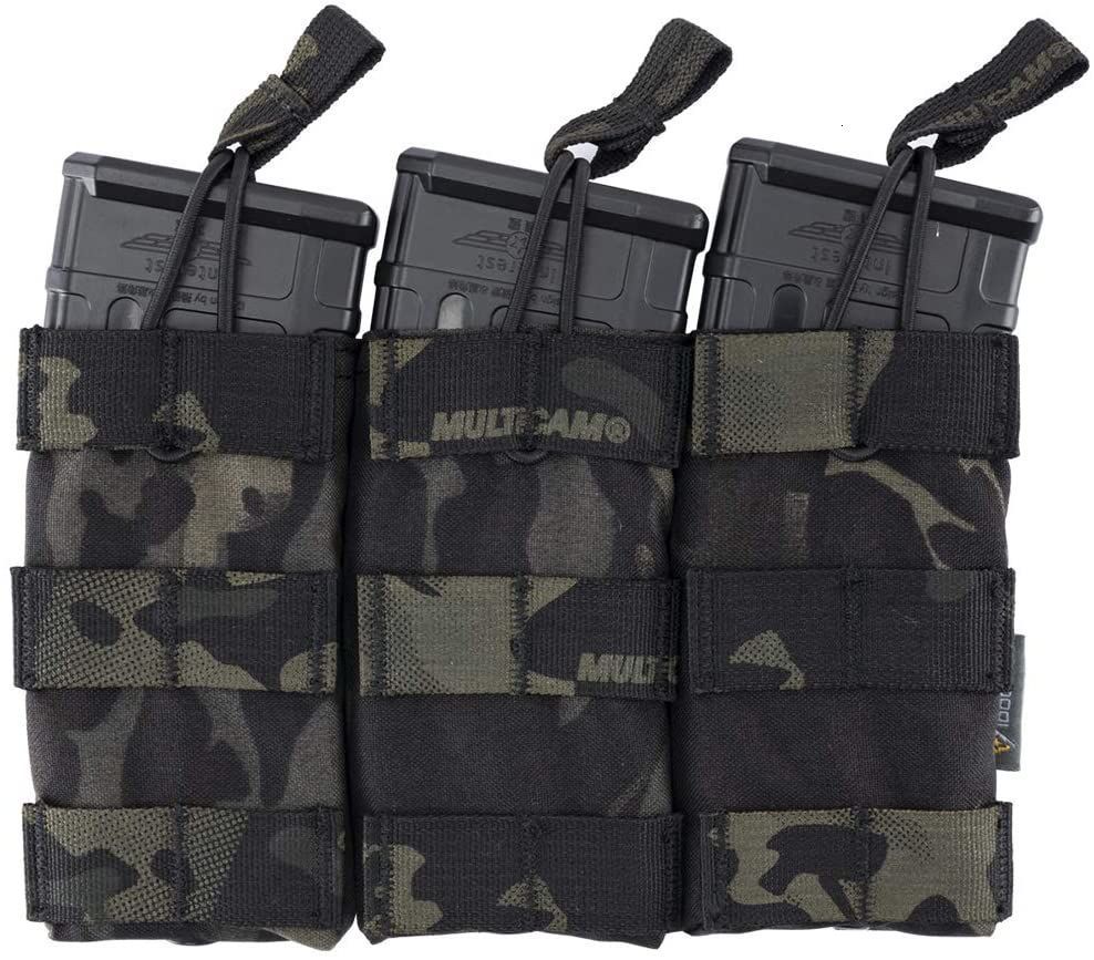 IDOGEAR Tactical 5.56 .223 Magazine Pouch MOLLE Modular Triple Open Top Military