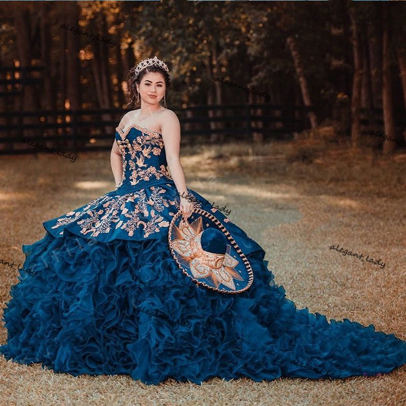 Dark Navy Quinceanera Dresses Luxury 