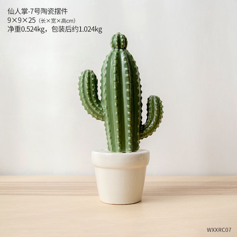 25cm keramische cactus