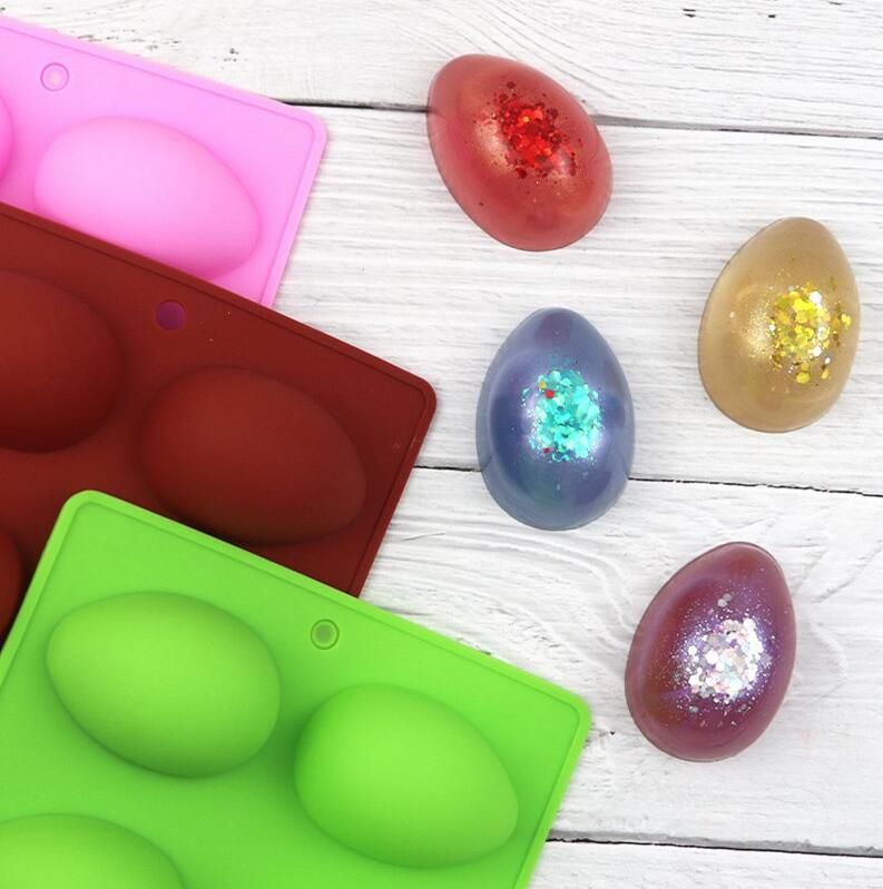 2021 8 Eggs Shaped Easter Egg Silicone Baking Mould Pastry Chocolate 