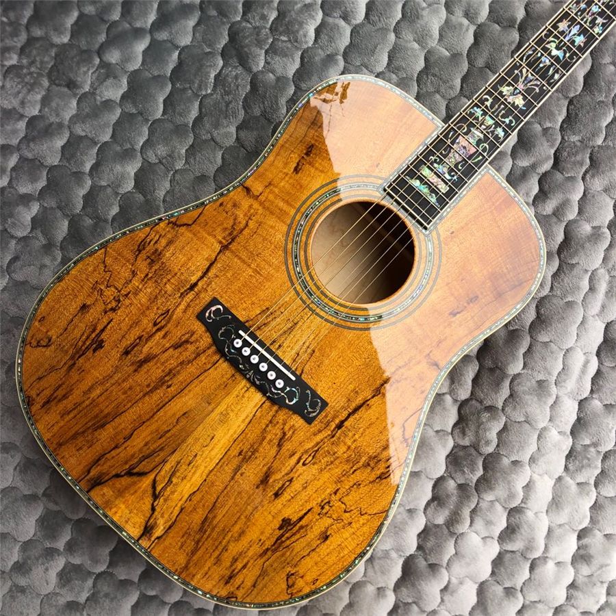 New Arrival High Quality Acoustic Guitar , Real Shell Inlays On Body