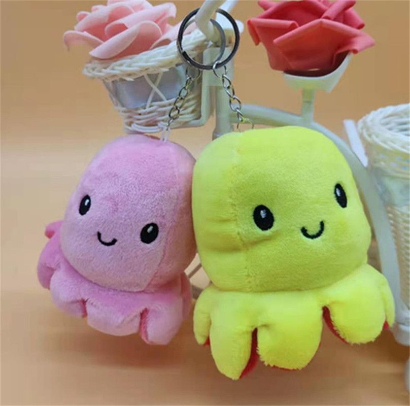reversible octopus plush keyring