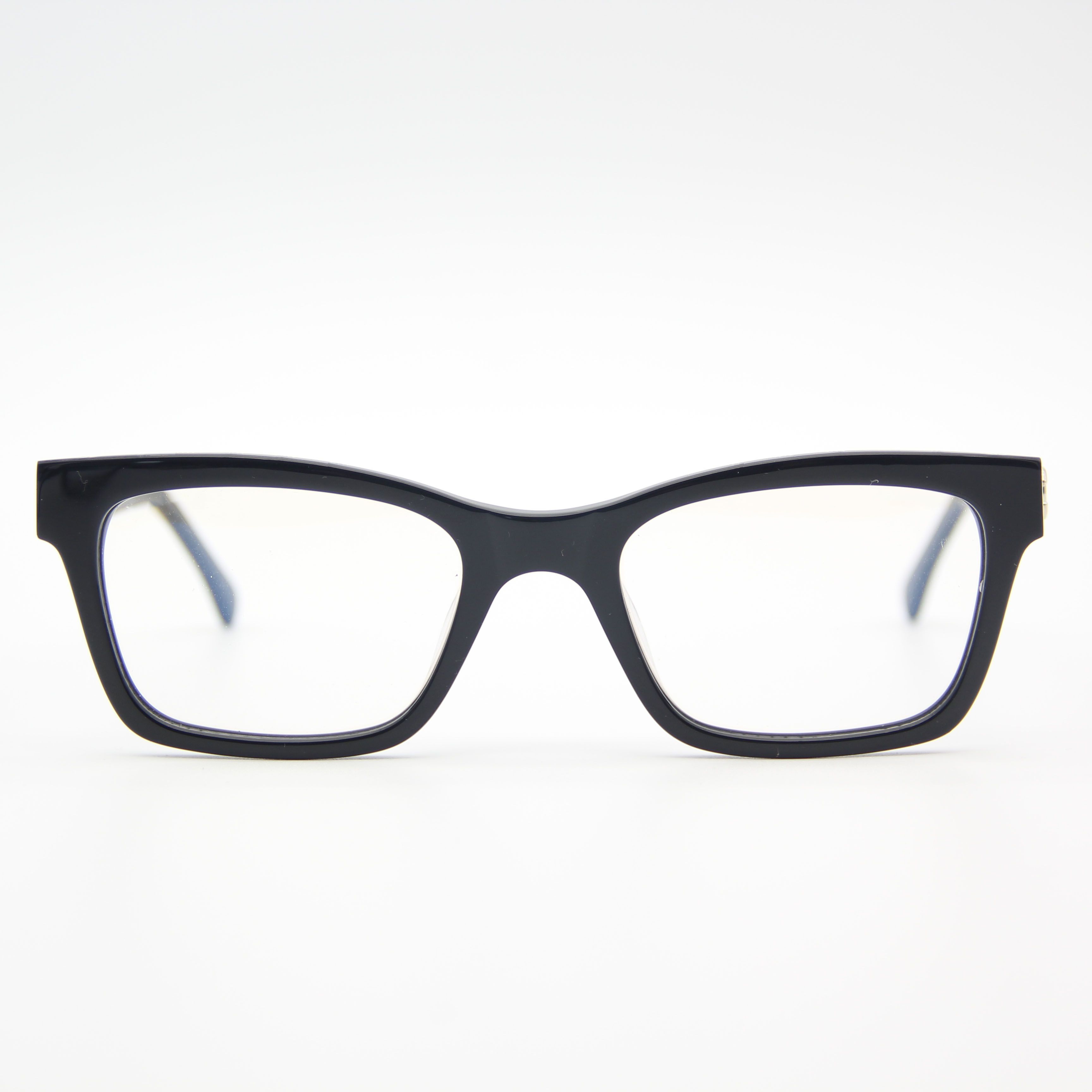 black with clear lens