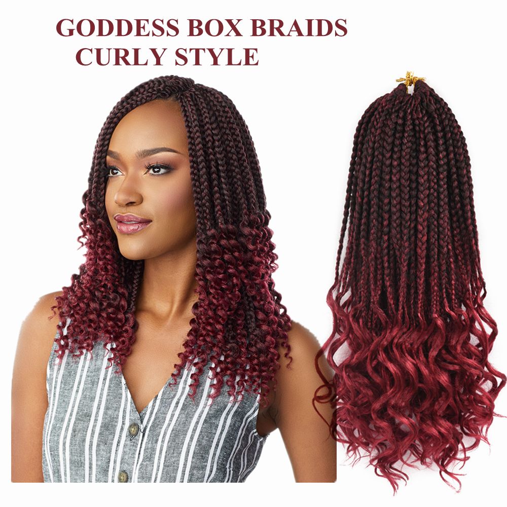 2020 Goddess Box Braid 22strands Crochet Hair Box Braids Curly Hair In Middle And Ends Passion Twist Synthetic Braiding Hair Extension From Sherrywang0524 4 53 Dhgate Com