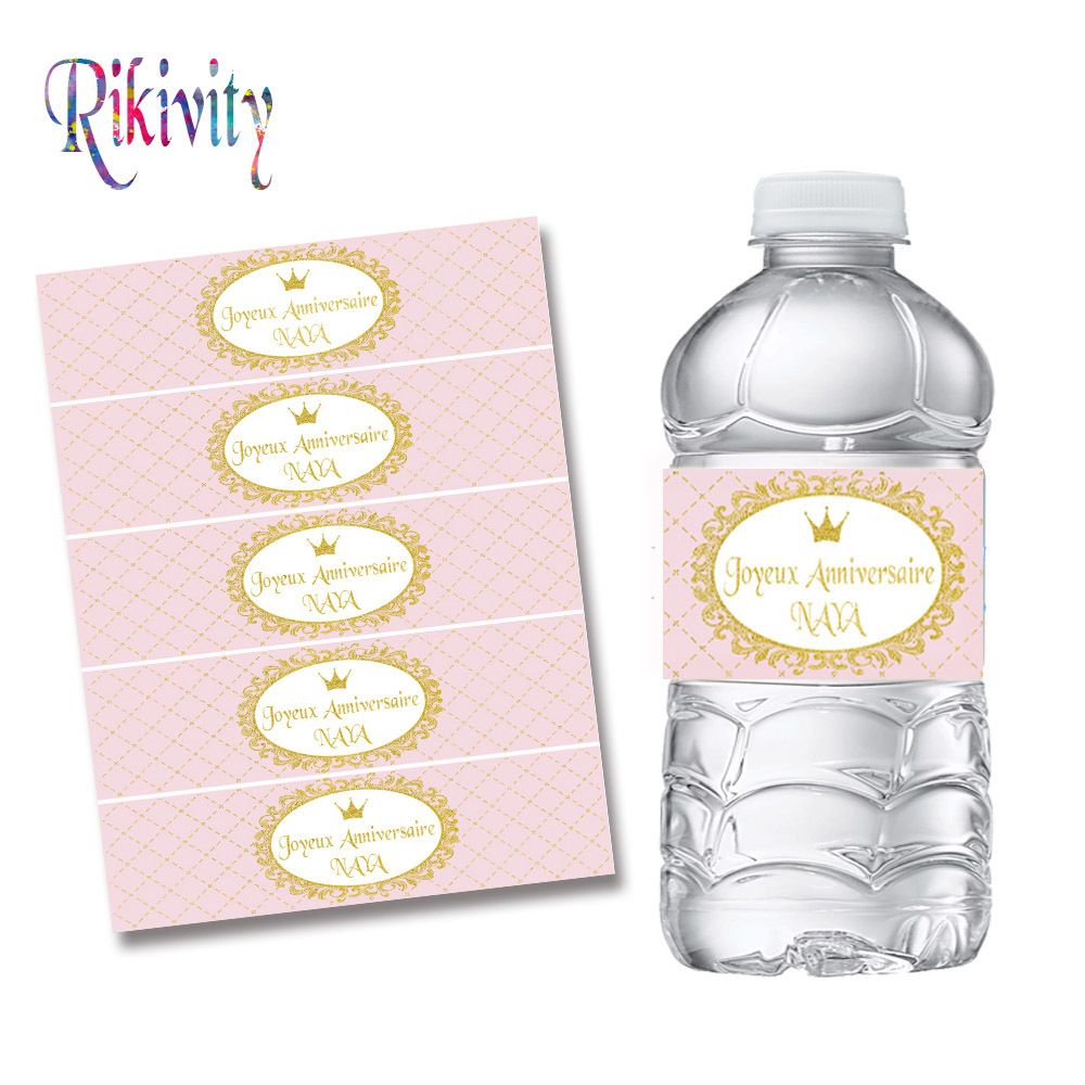 Acheter Pas Cher Bouteille Deau Rose Personnalisee Candy Bar Bar Sticker Candy Bar Baby Douche Douche Anniversaire Decoration 1023 Du 9 24 Fr Dhgate
