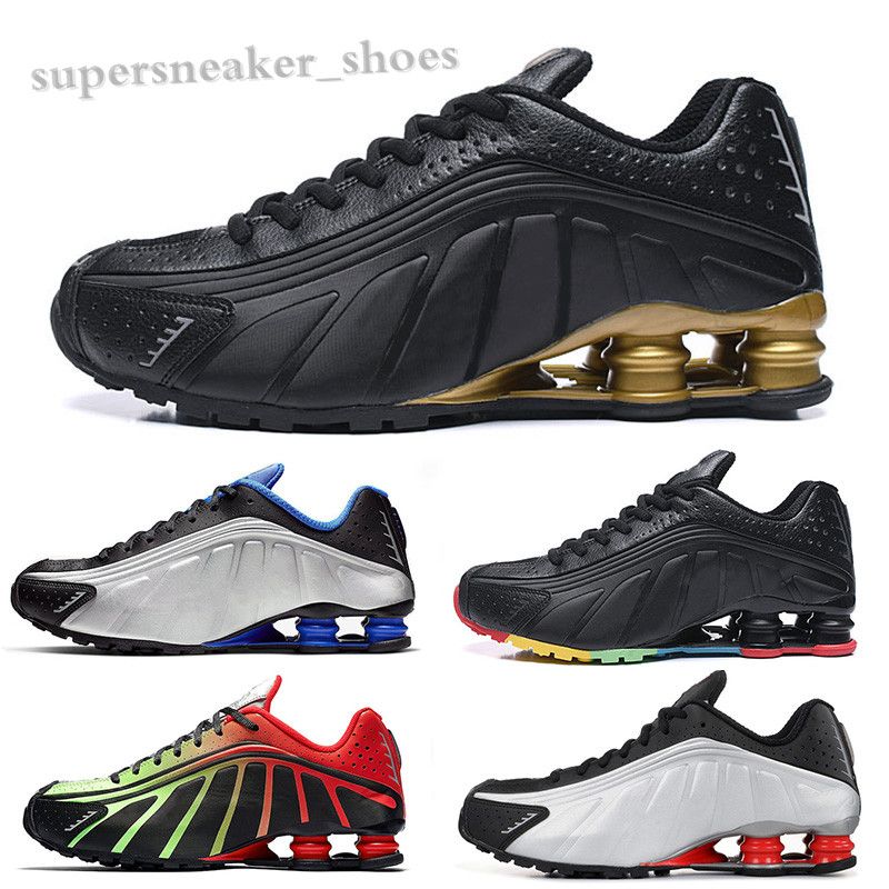 SHOX R4 301 2019 R4 Shoes para hombre diseño Chaussures Entregar Black White Oz
