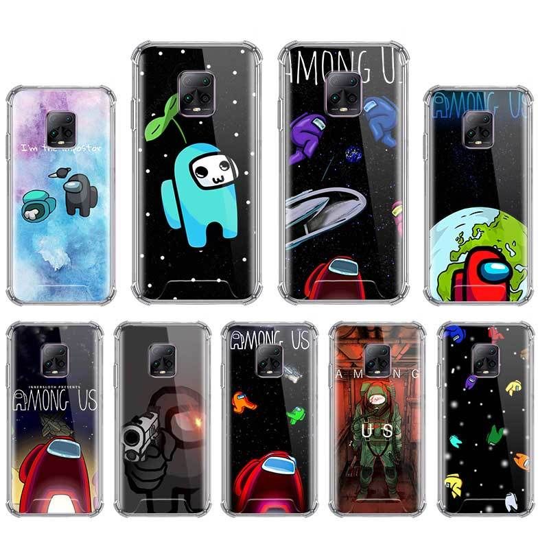 For Xiaomi Case Fundas Shell Zoom Airbag Anti Fall Mobile Phone Hot Game Among Us Redmi