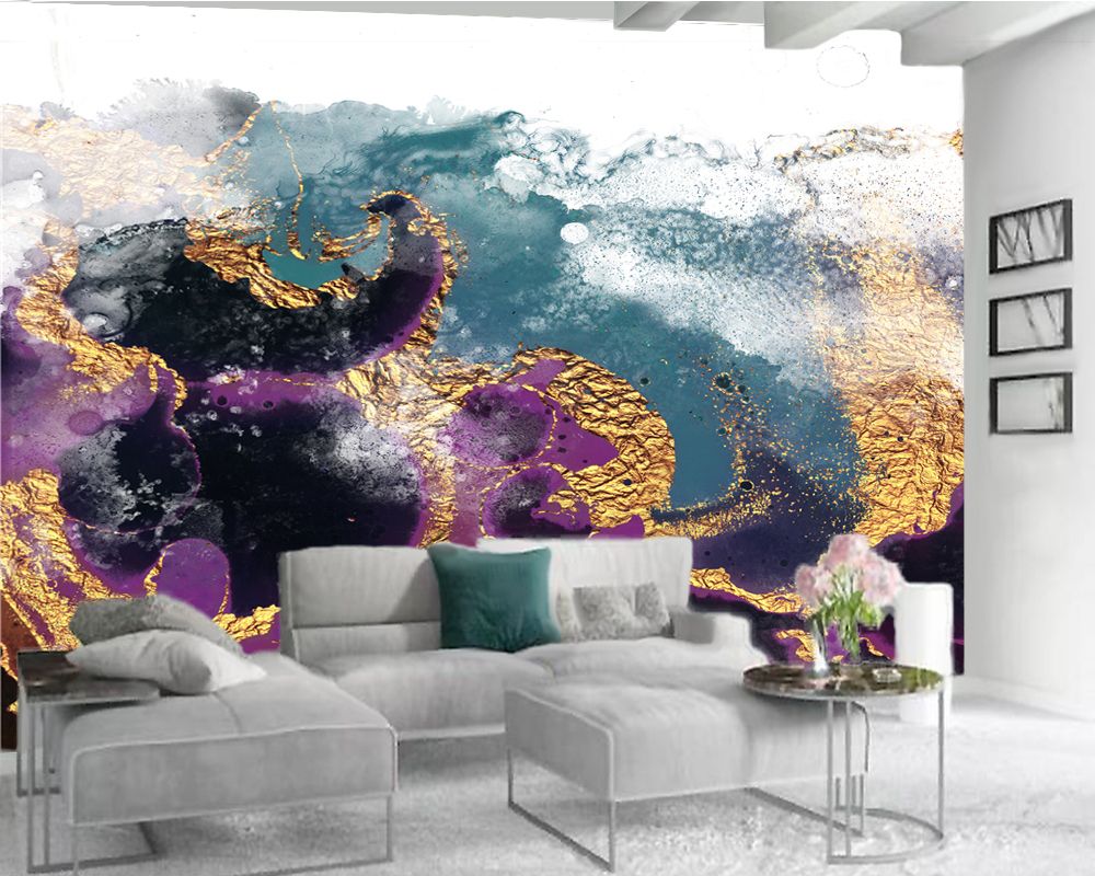 Custom Luxury 3d Wallpaper 3d Modern Wallpaper Noble Gold Tracing Renderings 3D Photo Wallpaper
