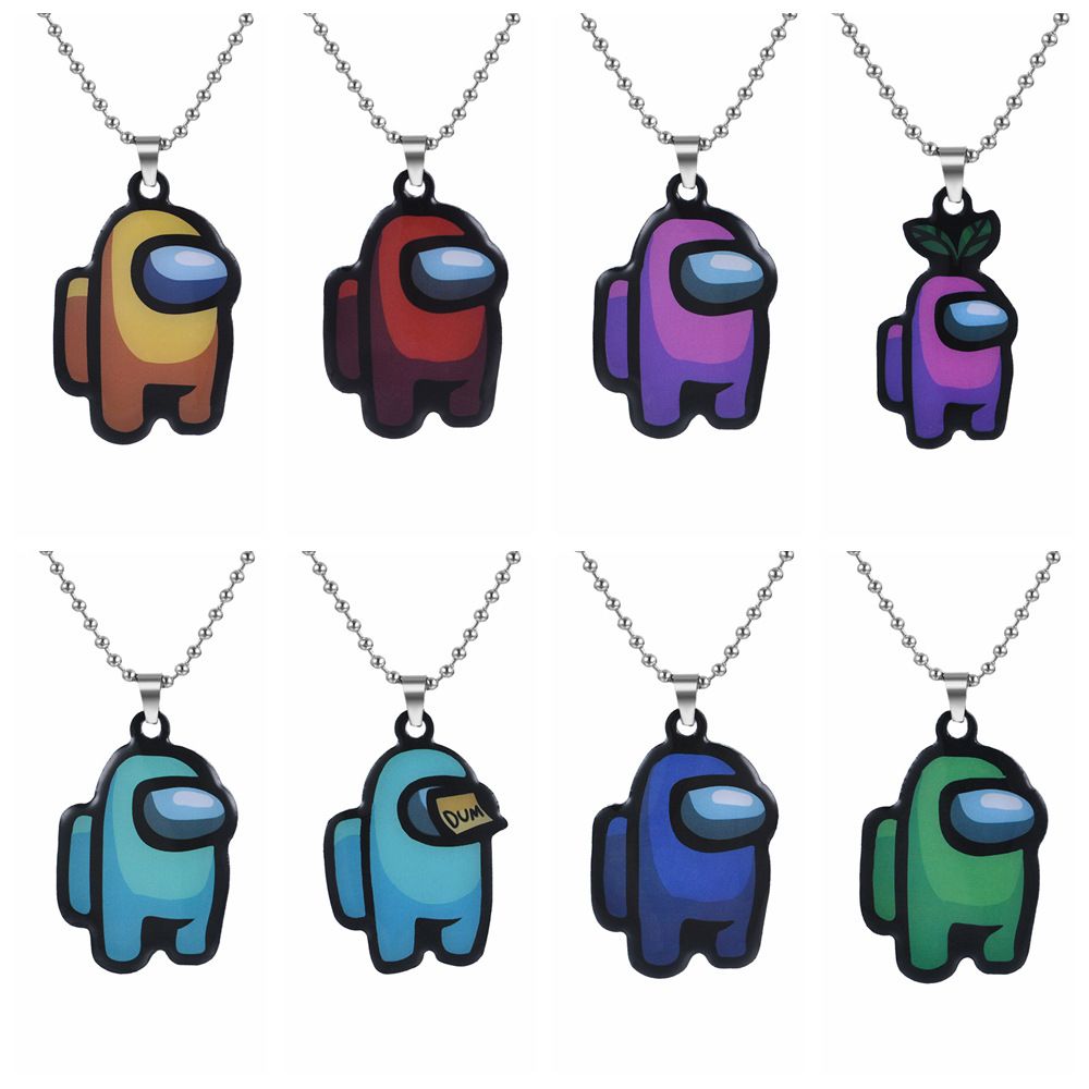 Wholesale Among Us Pendant Necklaces Metal Style Colorful Games AmongUs