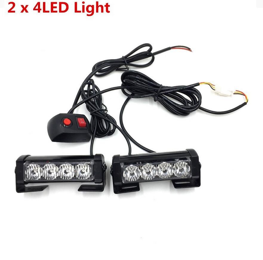 2 x 4led White Light