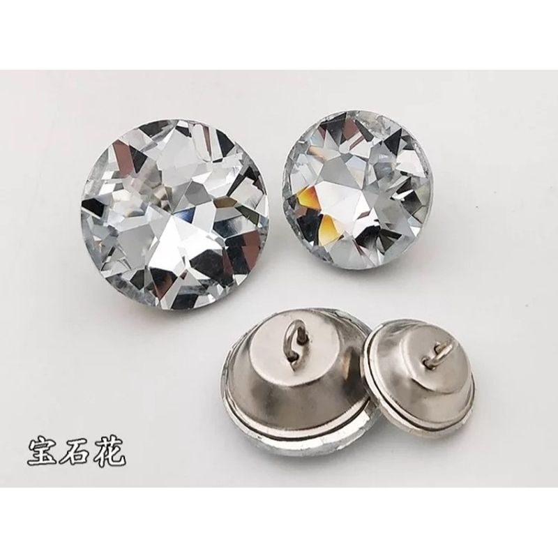 50Pcs Crystal Sewing Buttons Round DIY Rhinestone Buttons for Sofa Clothes  Craft Button Sewing Accessories 20/
