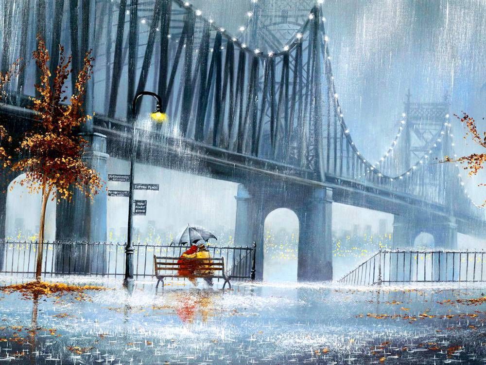Pont sous la pluie