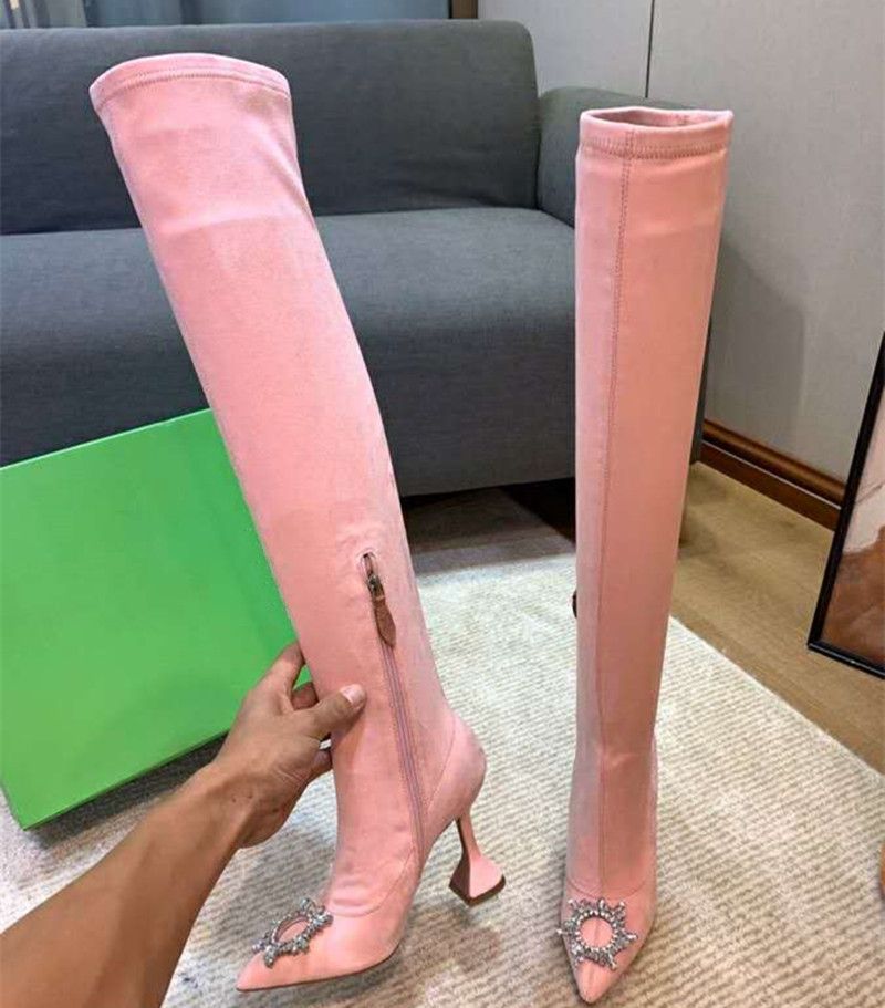 Lange laarzen-roze