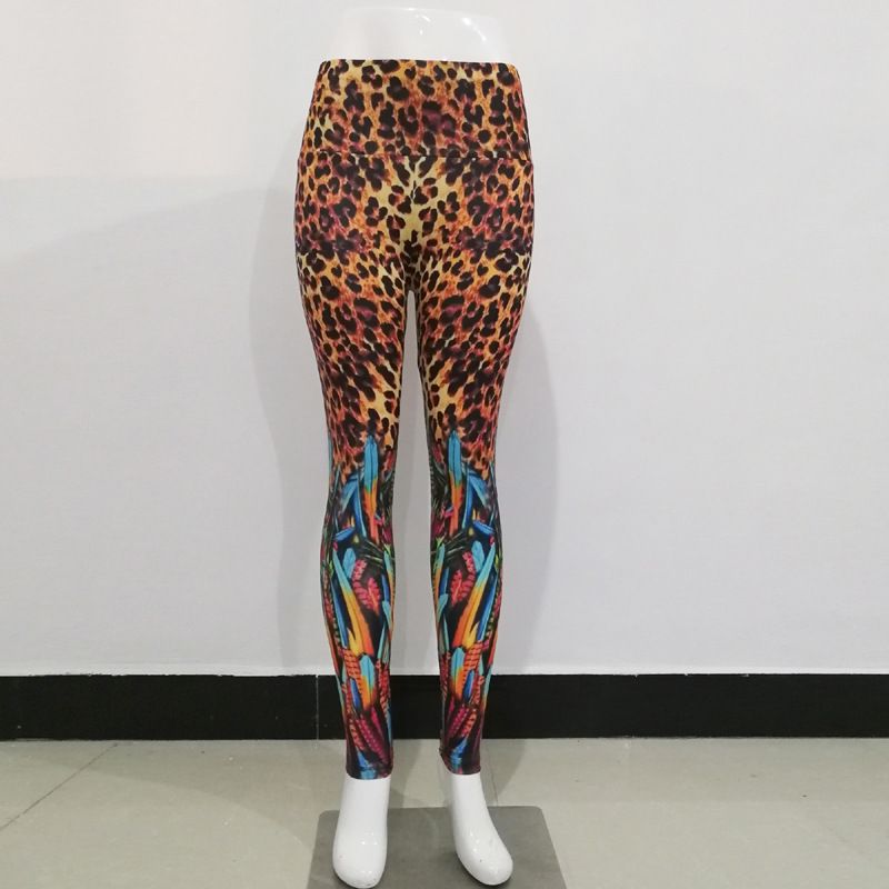 Homlife Leopard 3D Photos 3D Printing Yoga Leggings Pants Sport Pilates Workout Skinny Pants 