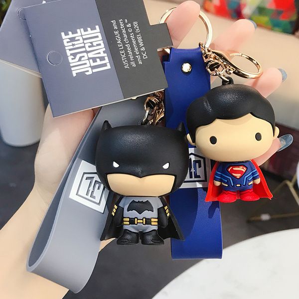 Cute Cartoon Dc Justice League Superman Batman Wonder Woman Doll Keychain for Kids Toys Women Bag Charms Car Pendant Keyrings Cute Cartoon Dc Justice League Superman Batman Wonder Woman Doll Keychain for Kids Toys Women Bag Charms Car Pendant Keyrings
