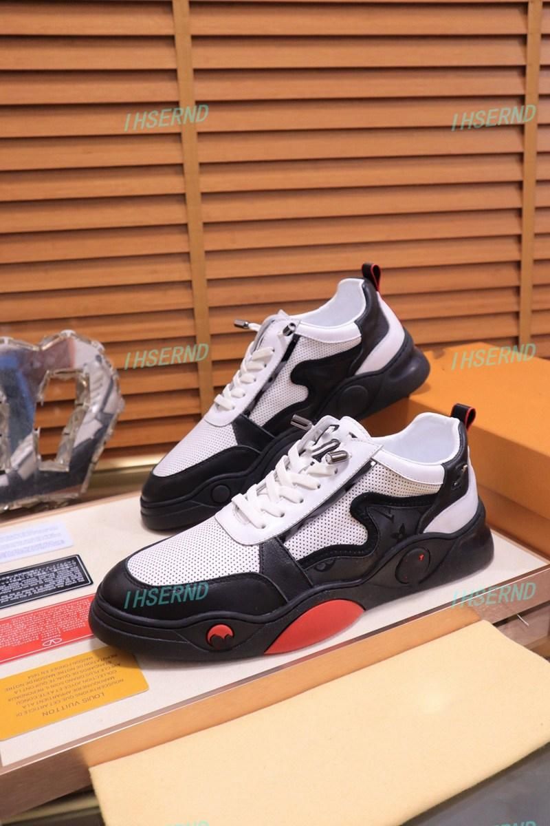 Hot Sale New Red Bottom Junior Studded Sports Mens Leather