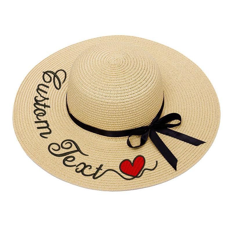 Wide Brim Hats Custom Name Beach Hat 