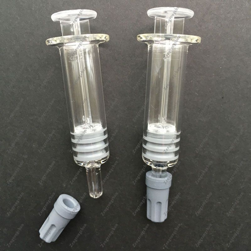 2021 Smoking Accessoreis Kush Bottles 1ML Luer Lock Syringe Glass Tip